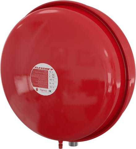 Flamco Flexcon P membraandrukexpansievat 18L 1,0 bar rood