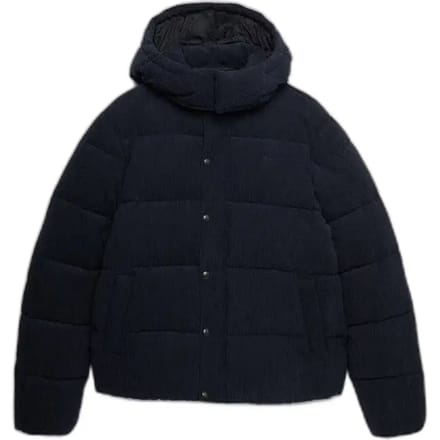Superdry - Premium Hooded Cord Puffer Jas - Heren - Gewatteerde jassen