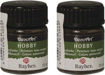 Rayher Acrylverf - 2x - bruin - 15 ML - te verdunnen - alle ondergronden - hobby