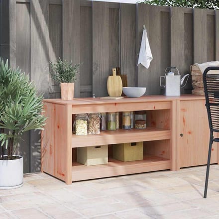 vidaXL - Keuken - Kast - MEPPEL - Bruin - Eiken - 106 - x - 55 - x - 64 - cm