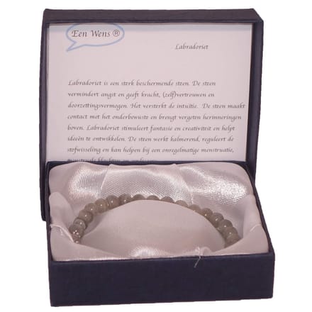 Halfedelstenen Armband in Geschenkdoos Labradoriet
