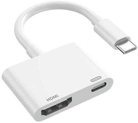 USB-C naar HDMI kabel adapter voor iPhone 15 - 17 & iPad, iPad Pro, MacBook, Nintendo Switch e.d.