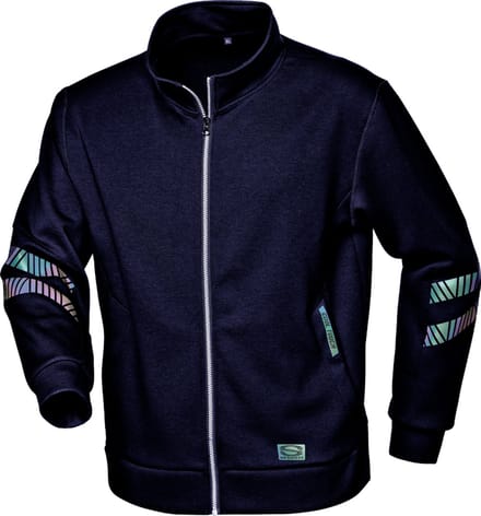 SIR SAFETY BADGER Microfleece Rits Werktrui HEREN Veiligheidstrui Blauw - Reflecterend - Polyester Viscose Elastaan