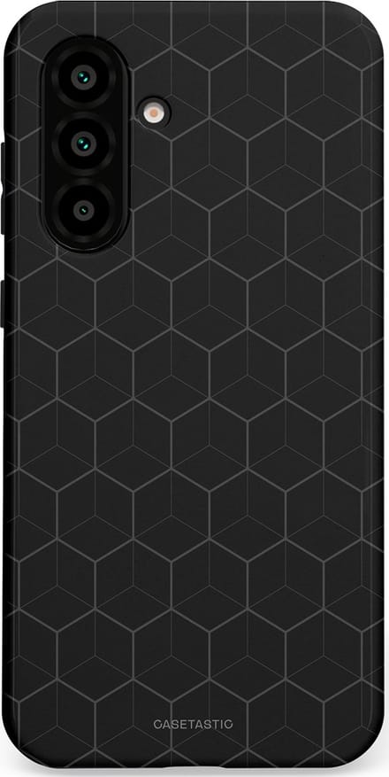 Casetastic hoesje geschikt voor Samsung Galaxy A36 / Samsung Galaxy A56 - Dubbellaagse bescherming - Hexago - Fashion Case - Zwart