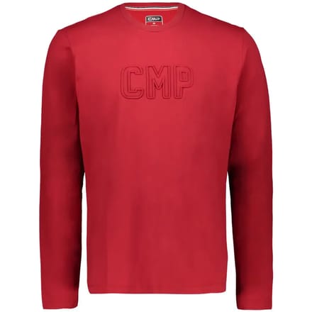 T-shirt met lange mouwen van elastisch katoen met logo CMP