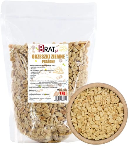 BRAT.pl – Geroosterde Pinda’s – Natuurlijk – Knapperig – 1 kg