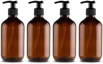 Famanu – Navulbare pompflessen 500 ml voor zeep en shampoo – Set van 4