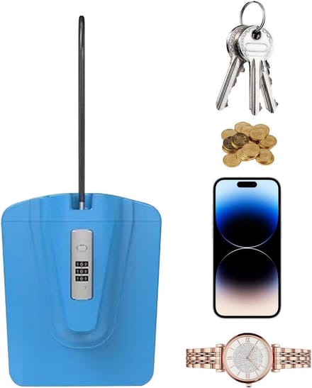 Draagbare Kluis - Reis Lockbox - Waardevolle Spullen Beveiligen - Combinatieslot - 132 cm Breed - Blauw