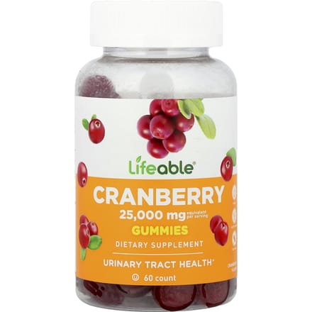 Lifeable, Cranberry Gummies, 60 Gummies (12.500 mg per kauwgom)