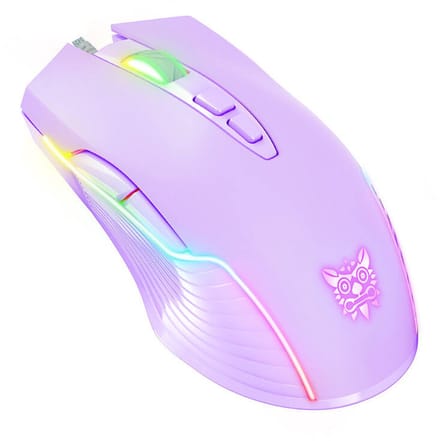 ONIKUMA CW905 Wired - Gaming muis - Optisch - 7 knoppen - Paars met RGB