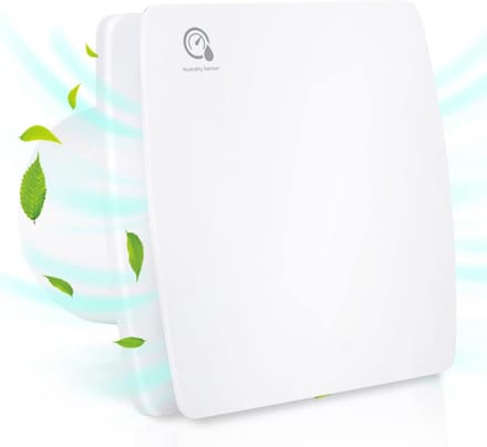 Badkamerventilator 100 mm met vochtsensor en timer - Afvoerventilator voor keuken en badkamer