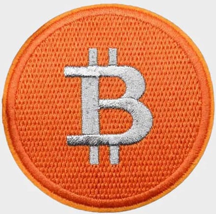 Patchy® – Bitcoin Strijkpatch - Strijkapplicatie - Strijkembleem - Patch - Badge - Patches