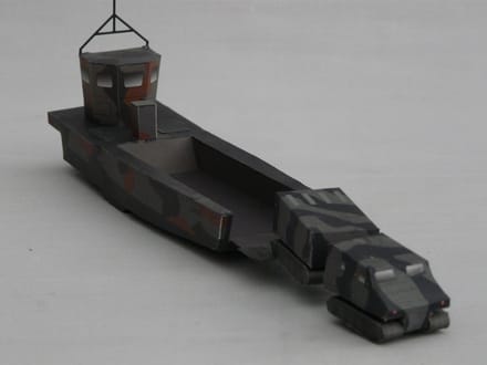 Landingsvaartuig LCVP, met voertuigen