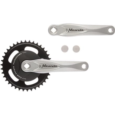 Miranda Crankstel 38T - Aluminium - 170mm - Zwart - Voor stadsfietsen