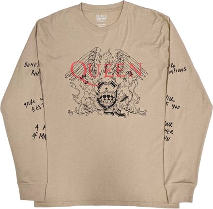 Queen - Handwritten Longsleeve shirt - L - Bruin