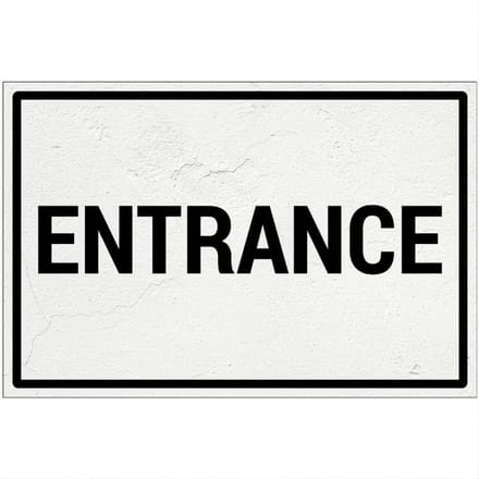Entrance bord | Forex Re materiaal | 30 x 20 cm