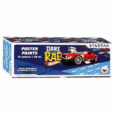 Posterverf 12 kleuren Hot Wheels, 20ml