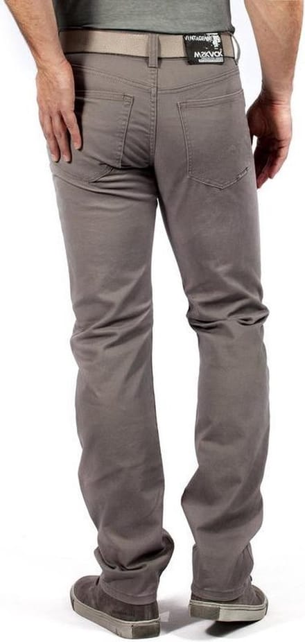 MASKOVICK - Clinton Heren Broek – Twill - Stretch – Regular Fit – Grey – W40 L32