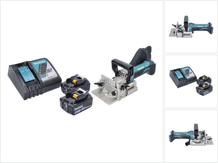 Makita DPJ 180 RT accu-groeffrees 18 V 100 mm + 2x accu 5,0 Ah + oplader
