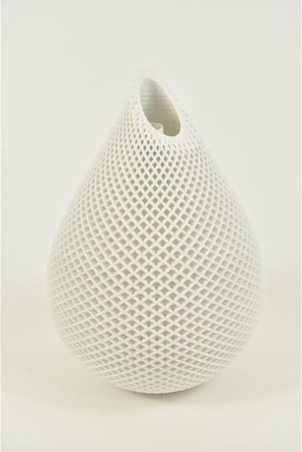 Woonaccessoires - Druppelvaas Wit, 3d Geprint D15 H21cm