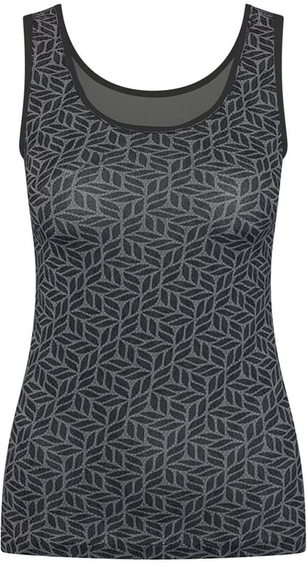 RJ Pure Fashion Dames Hemd Grey Black Leaves M