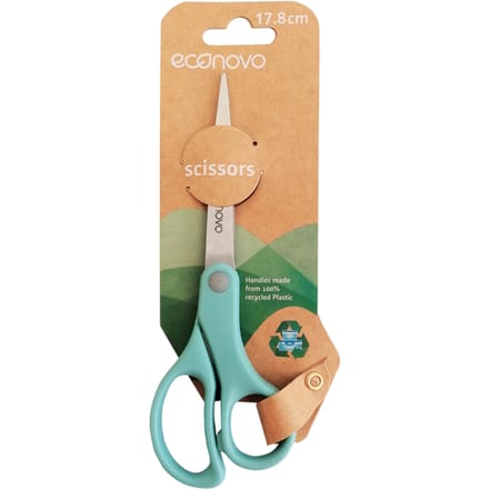 Schaar Econovo 178mm blauw blister à 1 stuk