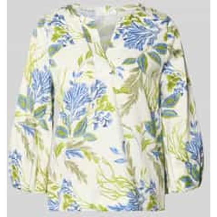 Blouse met 3/4-mouwen en tuniekkraag