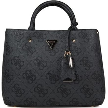 GUESS schoudertas Meridian II Girlfriend Satchel Coal Logo donkergrijs