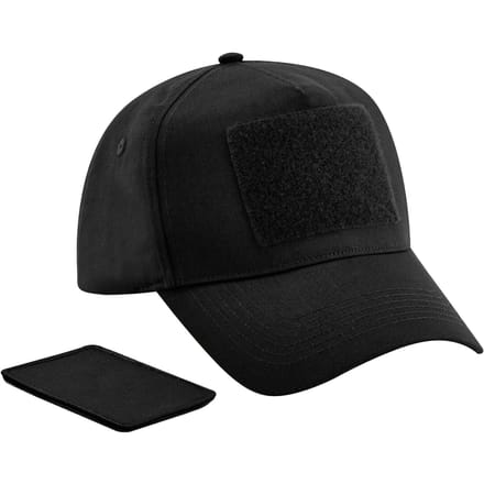 Beechfield Unisex Volwassen Verwijderbare Flard Honkbalpet (Zwart)