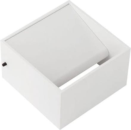 LED Wandlamp - Wandverlichting - 8W - Natuurlijk Wit 4200K - Mat Wit Aluminium - Vierkant