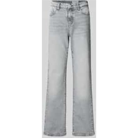 Wide leg jeans in used-look, model 'YOLANDA'