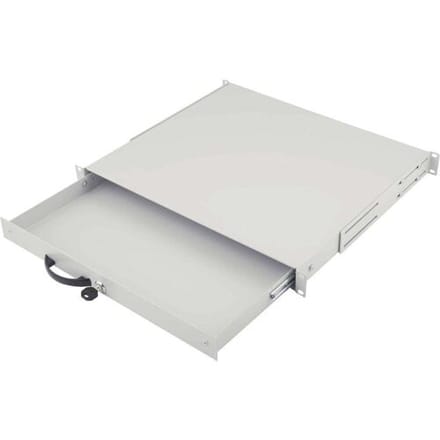 Digitus DN-19 KEY-1U 19 inch Schuiflade voor patchkast 1 HE Uittrekbaar Grijs-wit (RAL 7035)