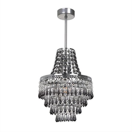 Milagro GEMMA Hanglamp E27 Crystal Glamour Zwart/Zilver 23cm