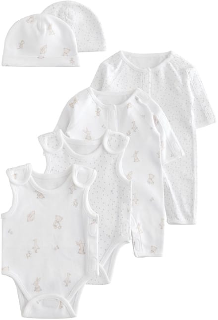 Next - Pasgeboren unisex - 6-delige babypyjama voor prematuurtjes - Wit
