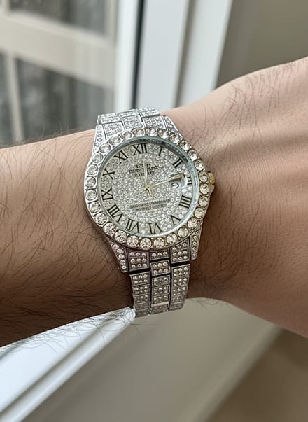 Anelplus Herenhorloge Zilver – Luxe Design met Strass Details