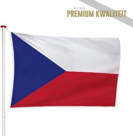 Tsjechische Vlag Tsjechië 40x60cm - Kwaliteitsvlag - Geschikt voor buiten