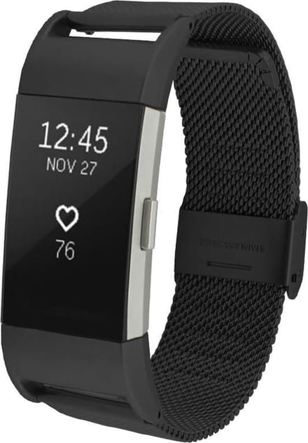 watchbands-shop.nl RVS bandje - Fitbit Charge 2 - Zwart