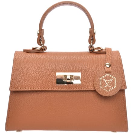 Luisa Vannini Brown Rundleer Tas