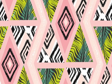 kinderkamerkleed vinyl | Pink jungle