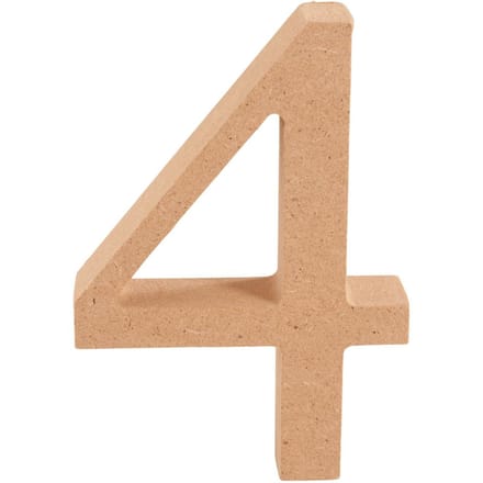 VBS MDF Nummer - Cijfer "4"