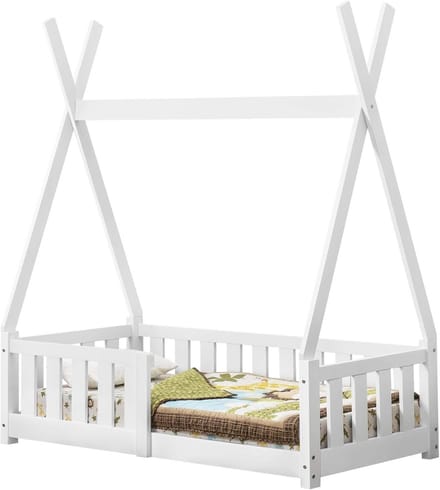 Tipi Kinderbed 140x70 cm met Valbeveiliging Houten Bedhuis
