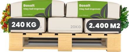 Basaltmeel Bodemverbeteraar voor kleigrond  (12x = 240Kg voor 2400m2) - Organifer