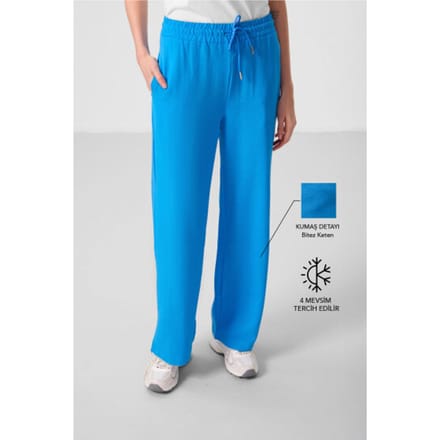 Mid-waist palazzo broek met koordjes
