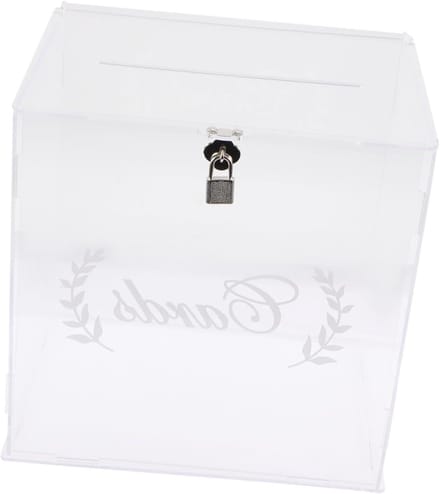 Acryl Donatie Box - Spaarpot Bruiloft - Geld Inzamelen - Zichtbaar Ontwerp - 25.5 cm - Transparant