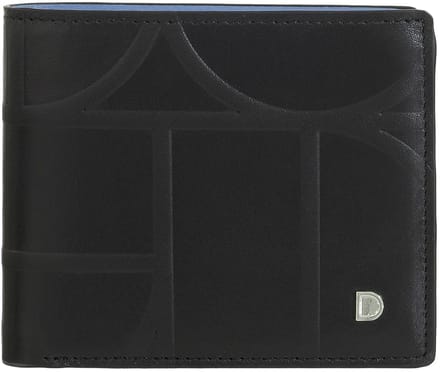 DuDu Up! Portemonnee RFID-bescherming Leer 10.5 cm - Jongens - Horizontaal - black-pastel blue