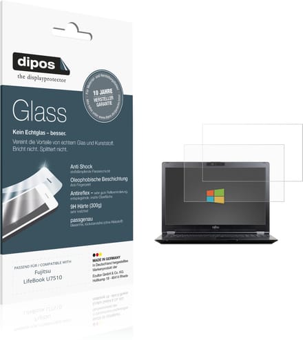 dipos – 2x Matte Pantserfolie geschikt voor Fujitsu LifeBook U7510 | 9H Screenprotector