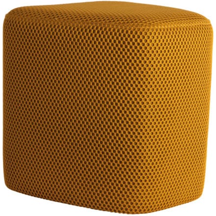 Leitmotiv Poef Retro Mesh - Heldergeel - 36x36x36cm - Modern