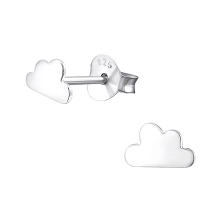 Montebello Oorbellen Cloud - 925 Zilver E-Coating - Wolk - 6x4mm