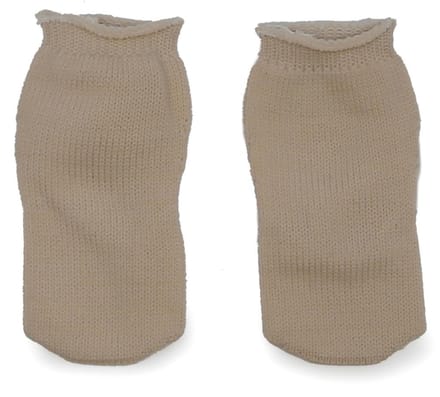 Asi poppenkleding sokken zandkleurig - poppenaccessoire polyester.