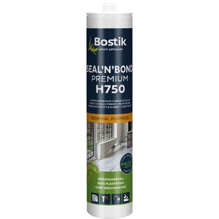 Bostik H750 Seal'N'Bond Premium Afdichtingslijm/kit - Grijs - 290ml